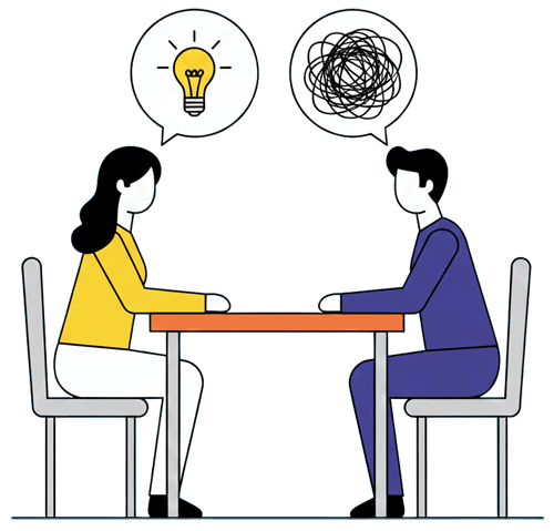 איור של ראיון עבודה